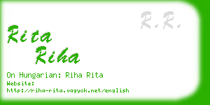 rita riha business card